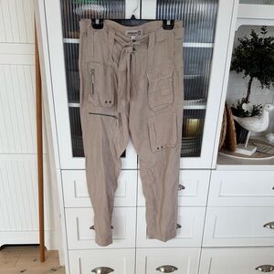 Johnny Was Tan Cargo Pants Relaxed Fit